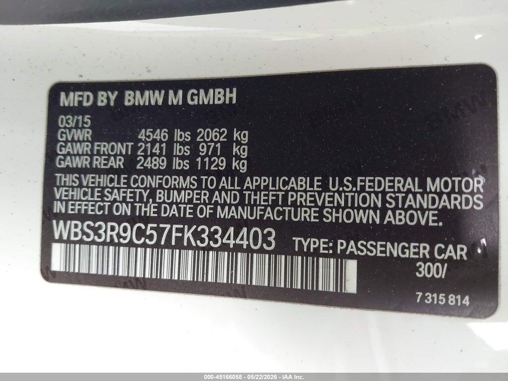 WBS3R9C57FK334403 2015 BMW M4 photo no. 9