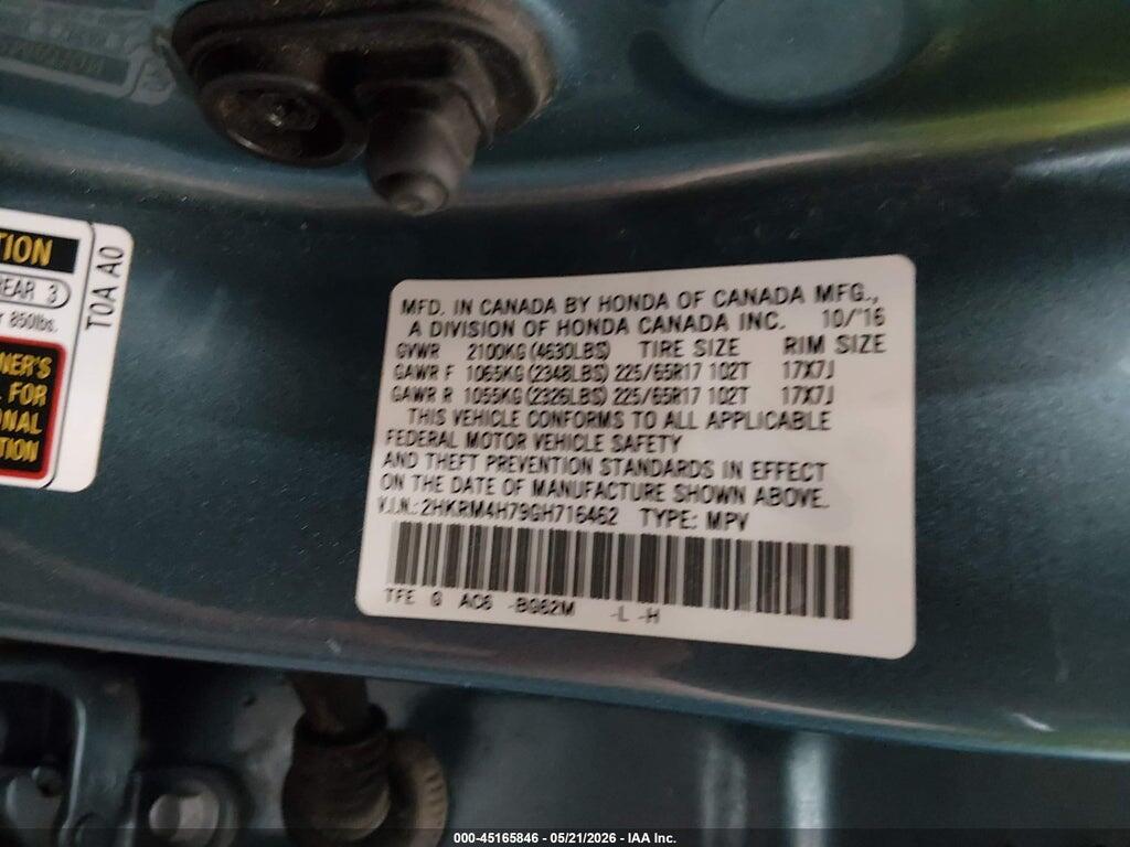 2HKRM4H79GH716462 2016 HONDA CR-V photo no. 9