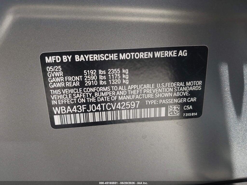 WBA43FJ04TCV42597 2026 BMW 530I photo no. 9