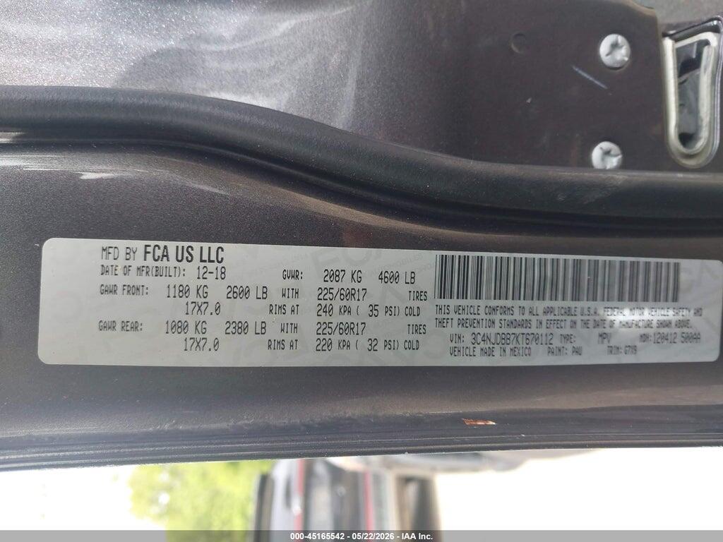 3C4NJDBB7KT670112 2019 JEEP COMPASS photo no. 9
