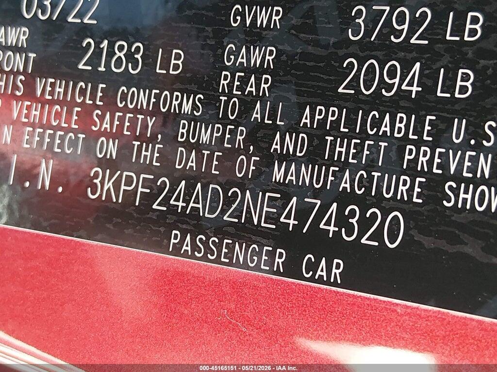 3KPF24AD2NE474320 2022 KIA FORTE photo no. 9