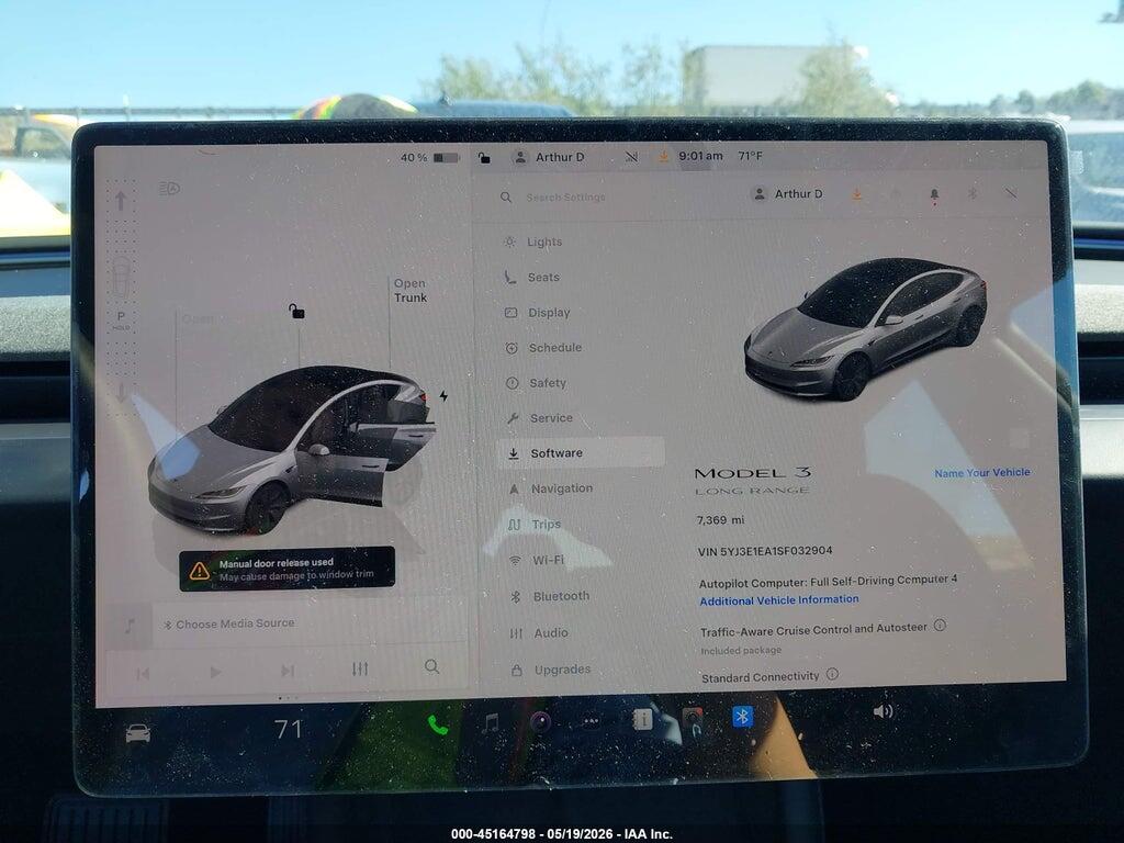 5YJ3E1EA1SF032904 2025 TESLA MODEL 3 photo no. 7