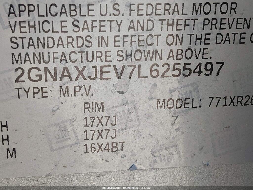 2GNAXJEV7L6255497 2020 CHEVROLET EQUINOX photo no. 9
