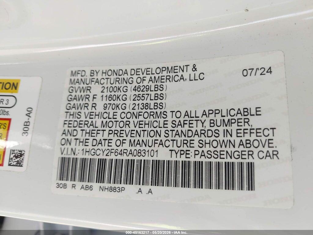 1HGCY2F64RA083101 2024 HONDA ACCORD HYBRID photo no. 9