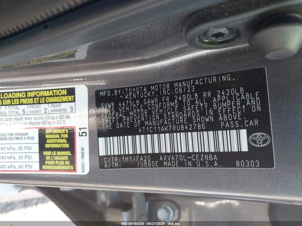 4T1C11AK7RU842786 2024 TOYOTA CAMRY photo no. 9
