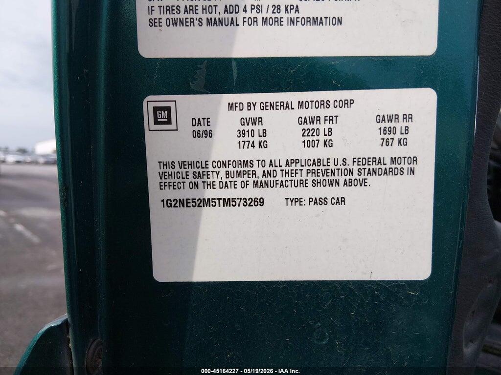 1G2NE52M5TM573269 1996 PONTIAC GRAND AM photo no. 9