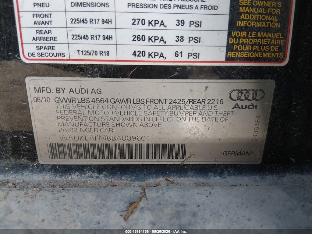 WAUKEAFM8BA009601 2011 AUDI A3 photo no. 9
