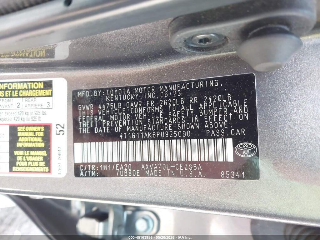 4T1G11AK8PU825090 2023 TOYOTA CAMRY photo no. 9