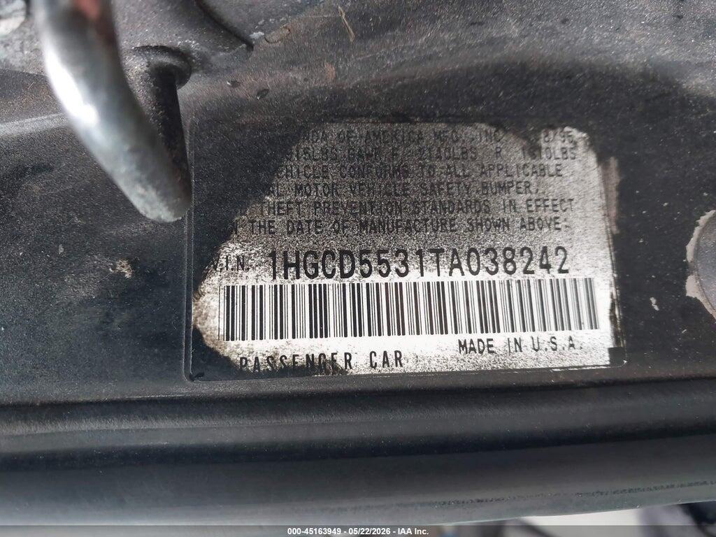 1HGCD5531TA038242 1996 HONDA ACCORD photo no. 9
