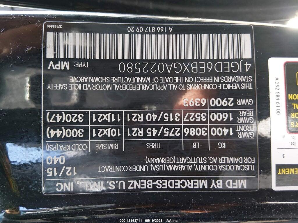 4JGED6EBXGA022580 2016 MERCEDES-BENZ GLE 450 AMG COUPE photo no. 9