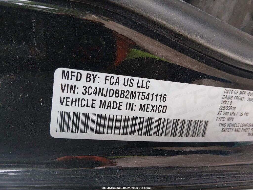 3C4NJDBB2MT541116 2021 JEEP COMPASS photo no. 9