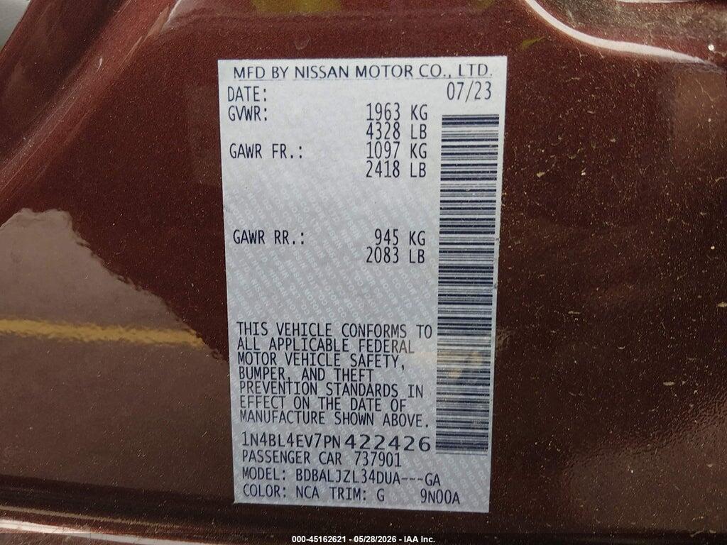 1N4BL4EV7PN422426 2023 NISSAN ALTIMA photo no. 9
