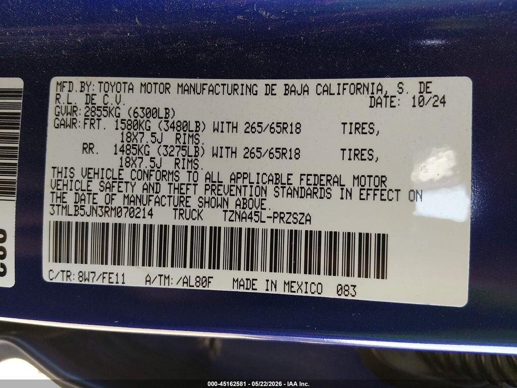3TMLB5JN3RM070214 2024 TOYOTA TACOMA photo no. 9