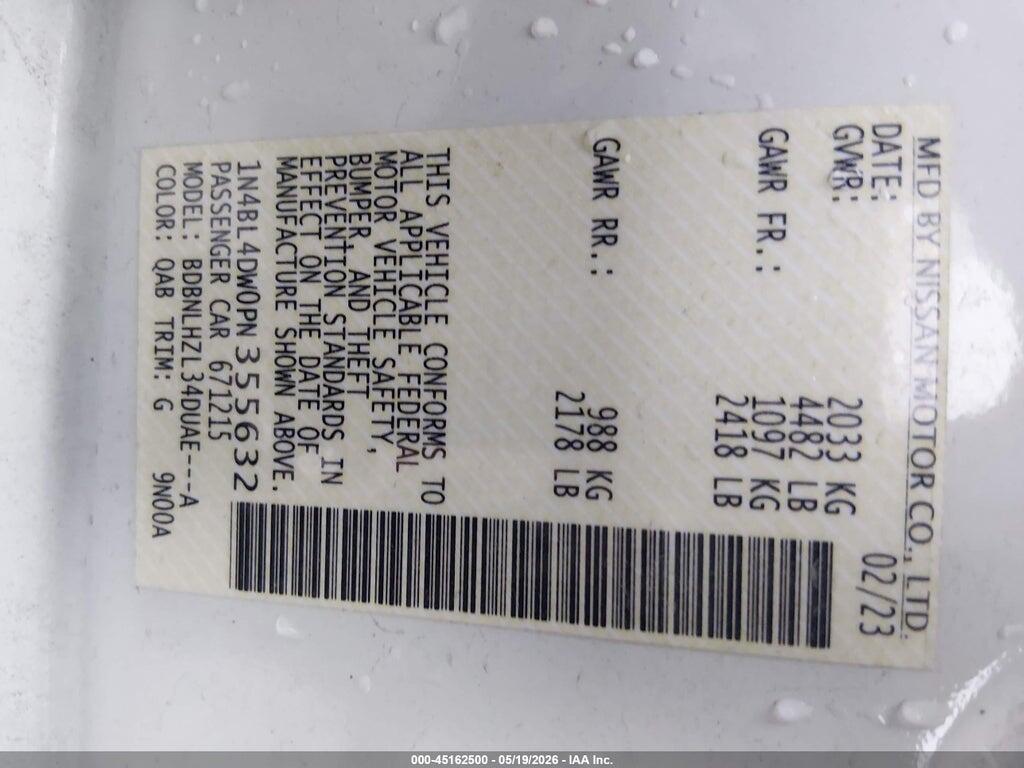 1N4BL4DW0PN355632 2023 NISSAN ALTIMA photo no. 9