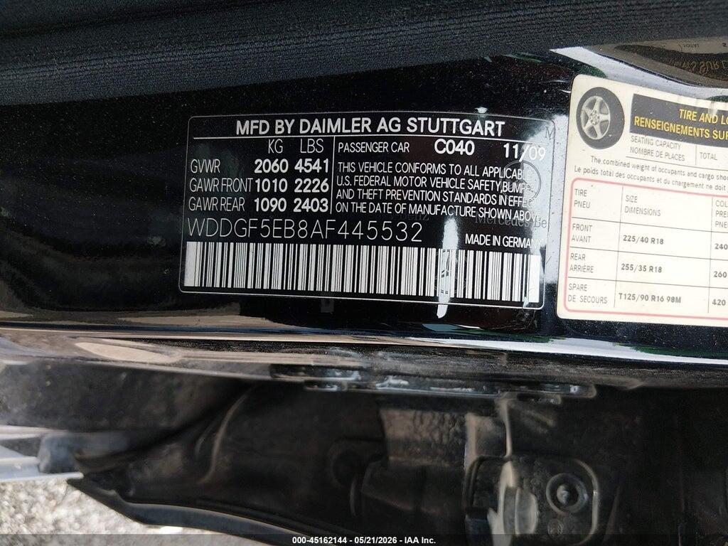 WDDGF5EB8AF445532 2010 MERCEDES-BENZ C 300 photo no. 9