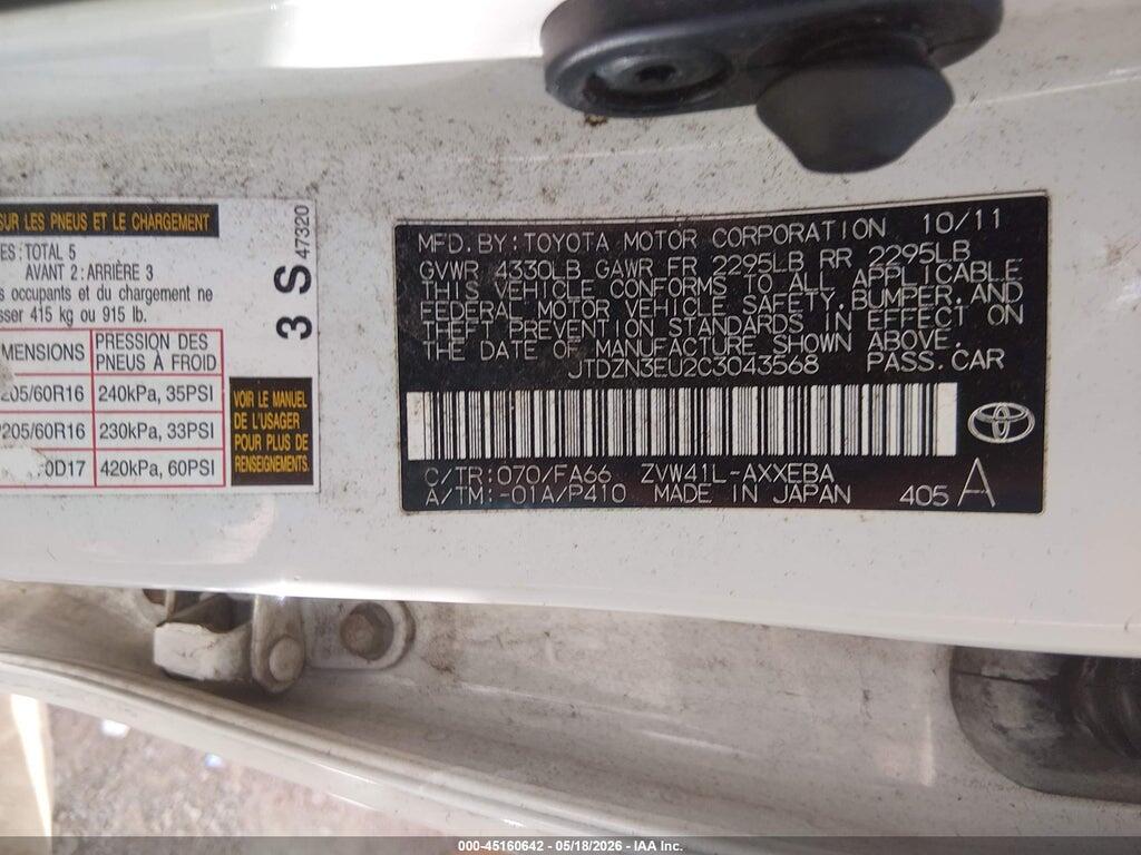 JTDZN3EU2C3043568 2012 TOYOTA PRIUS V photo no. 9