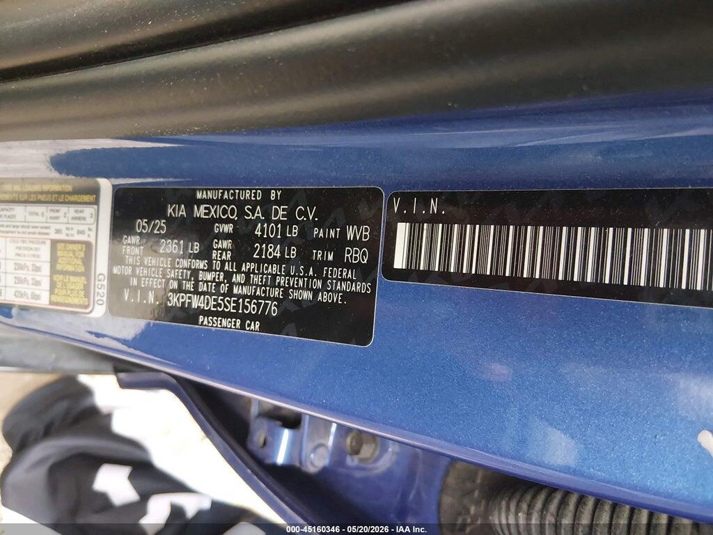 3KPFW4DE5SE156776 2025 KIA K4 photo no. 9