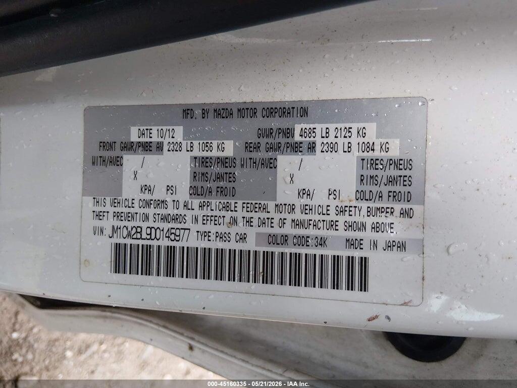 JM1CW2BL9D0145977 2013 MAZDA MAZDA5 photo no. 9