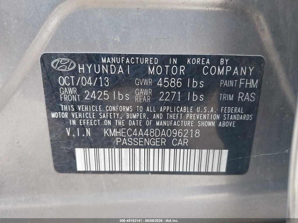 KMHEC4A48DA096218 2013 HYUNDAI SONATA HYBRID photo no. 9