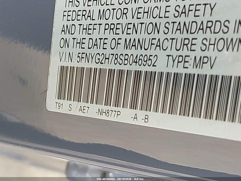 5FNYG2H78SB046952 2025 HONDA PILOT photo no. 9