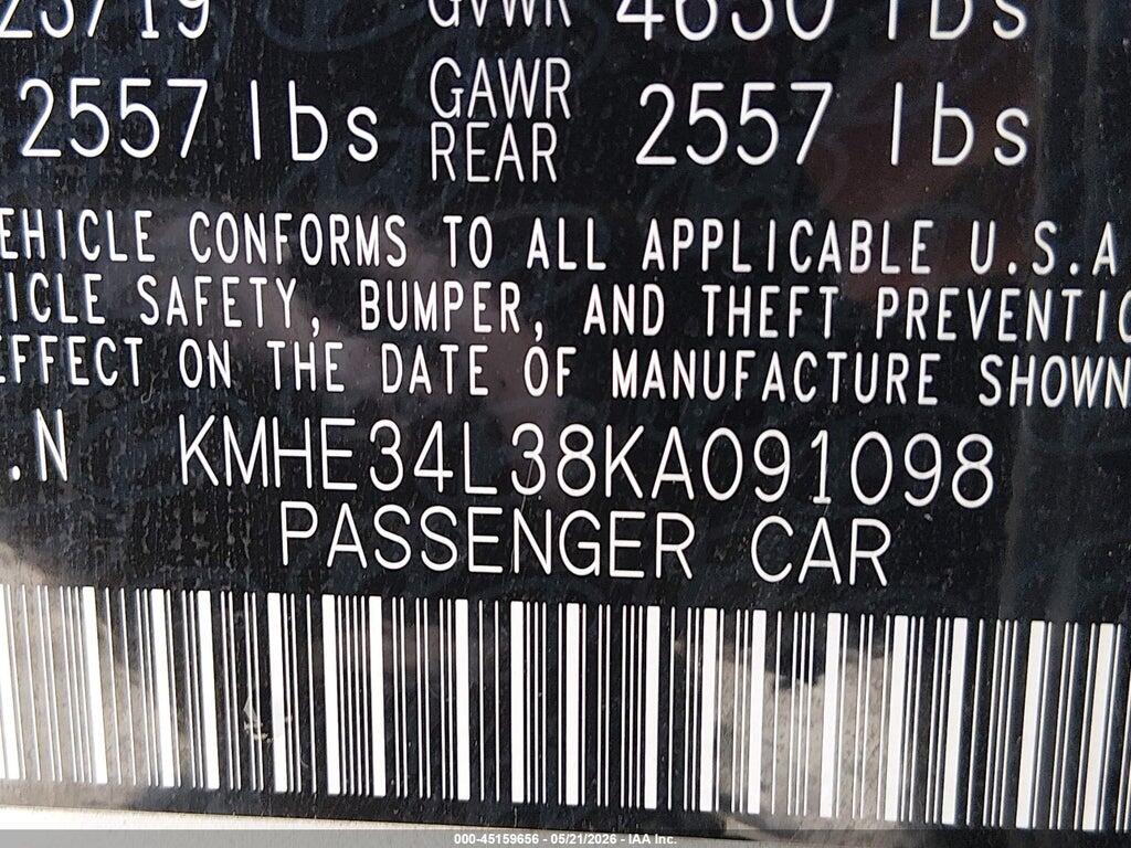 KMHE34L38KA091098 2019 HYUNDAI SONATA HYBRID photo no. 9