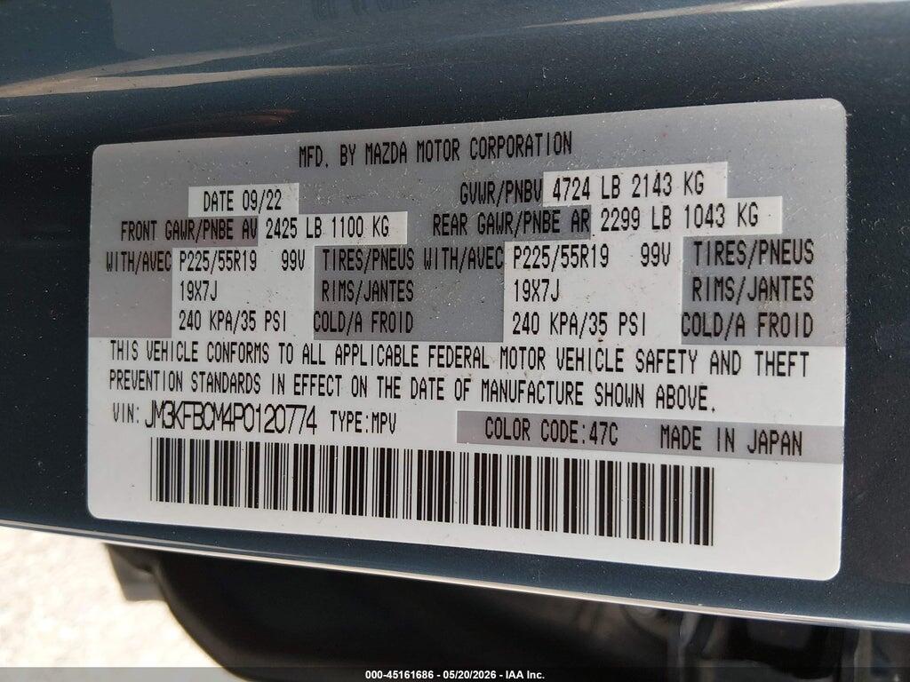 JM3KFBCM4P0120774 2023 MAZDA CX-5 photo no. 9