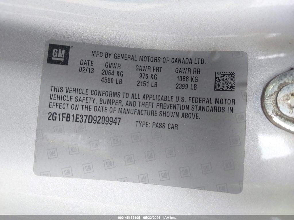 2G1FB1E37D9209947 2013 CHEVROLET CAMARO photo no. 9