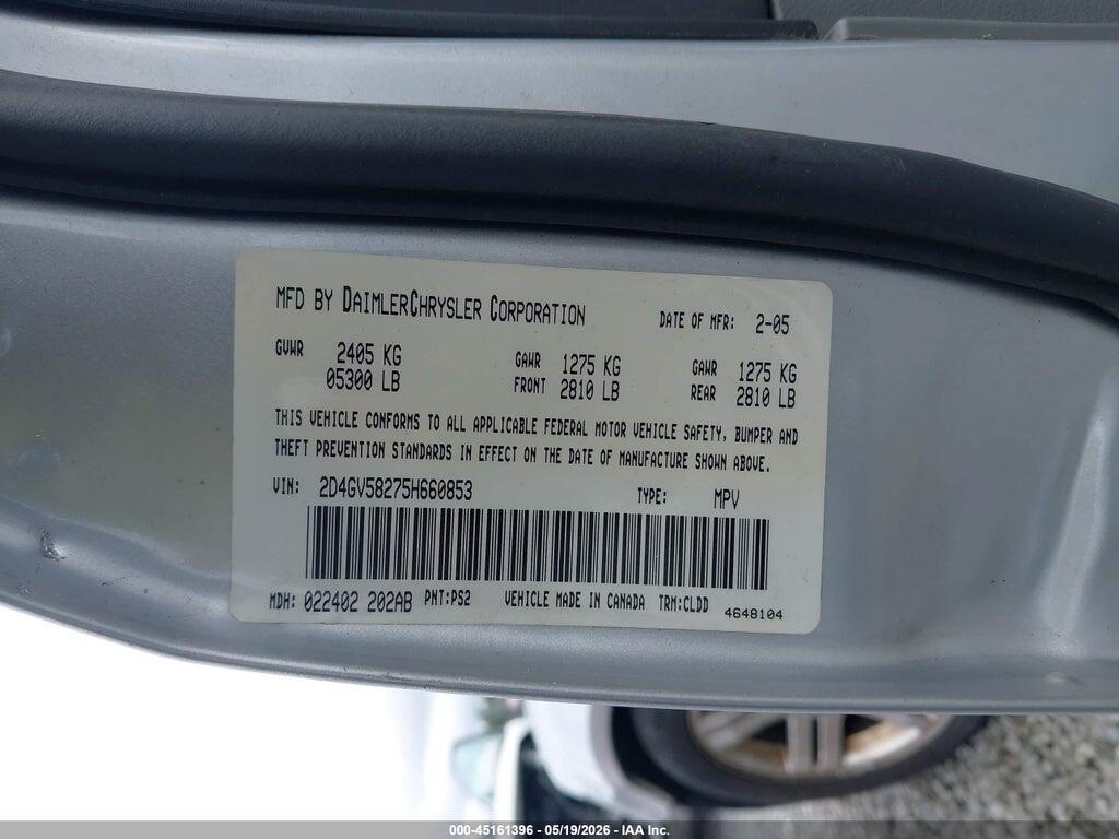 2D4GV58275H660853 2005 DODGE MAGNUM photo no. 9