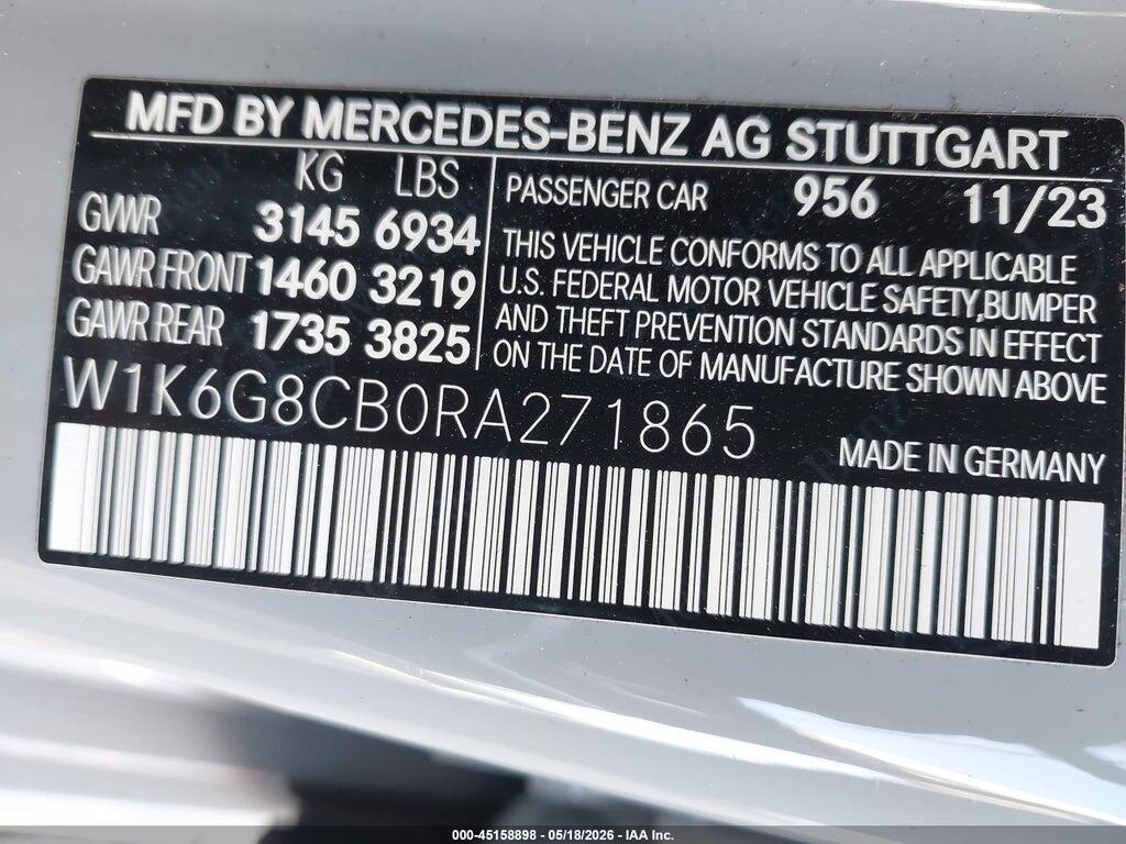W1K6G8CB0RA271865 2024 MERCEDES-BENZ AMG S 63 E photo no. 9
