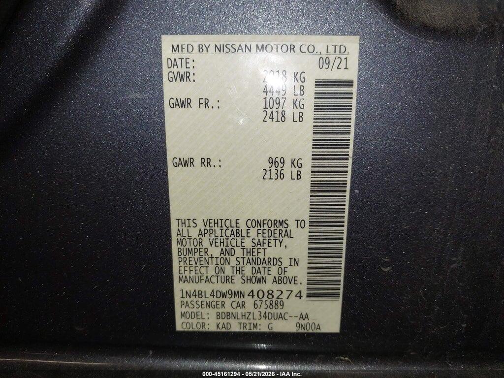 1N4BL4DW9MN408274 2021 NISSAN ALTIMA photo no. 9