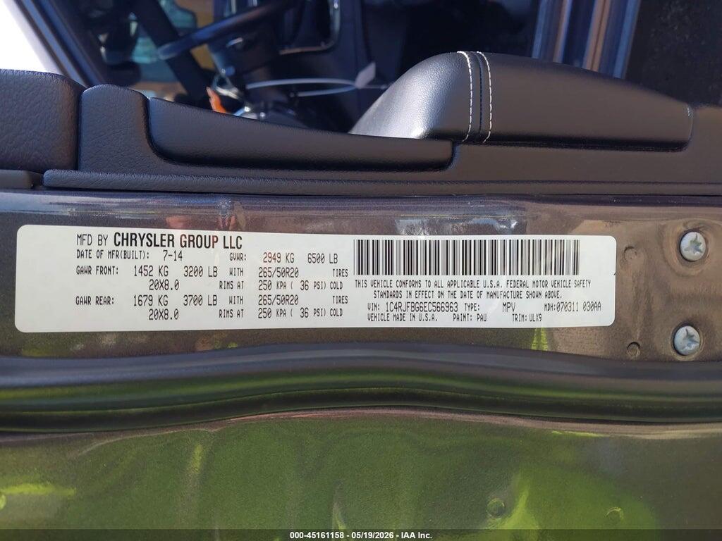 1C4RJFBG6EC566963 2014 JEEP GRAND CHEROKEE photo no. 9
