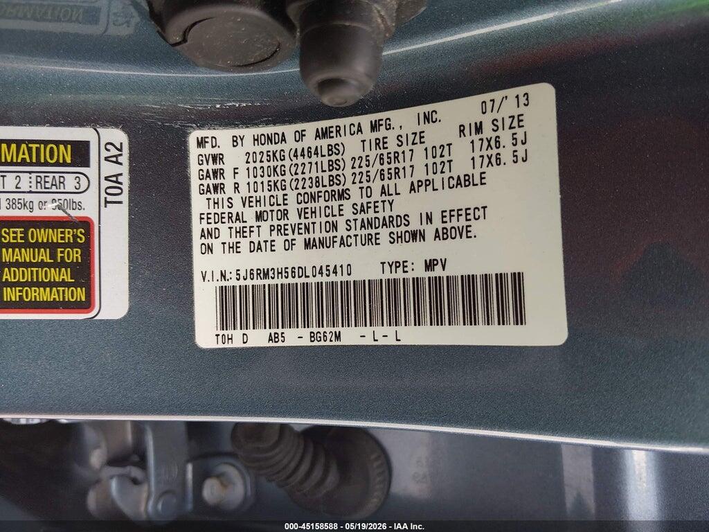 5J6RM3H56DL045410 2013 HONDA CR-V photo no. 9