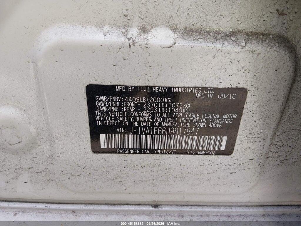 JF1VA1E66H9817847 2017 SUBARU WRX photo no. 9