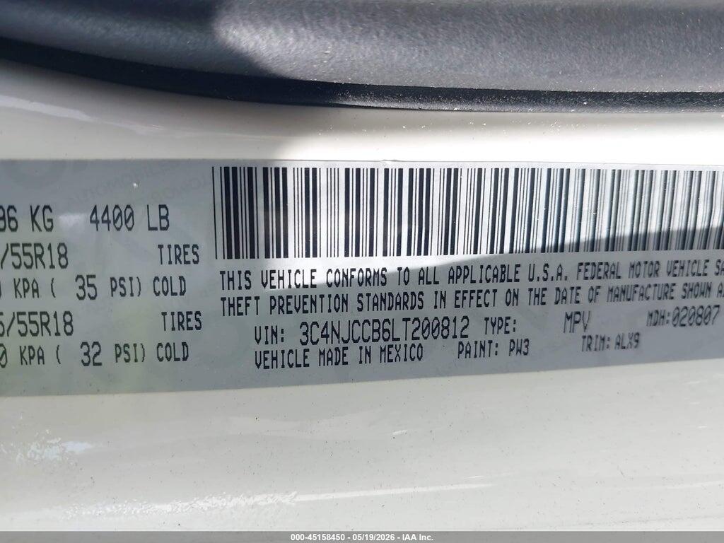 3C4NJCCB6LT200812 2020 JEEP COMPASS photo no. 9