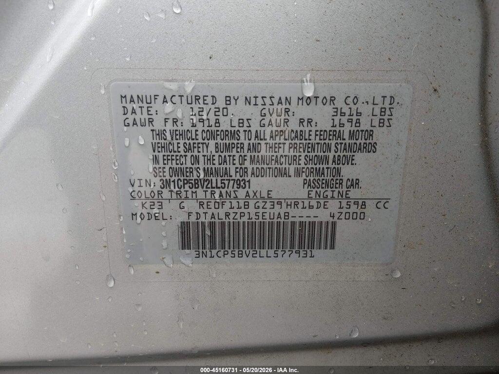 3N1CP5BV2LL577931 2020 NISSAN KICKS photo no. 9