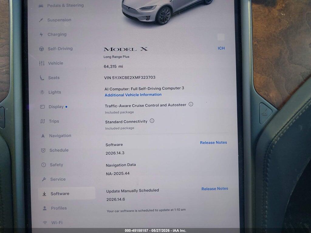 5YJXCBE2XMF323703 2021 TESLA MODEL X photo no. 7