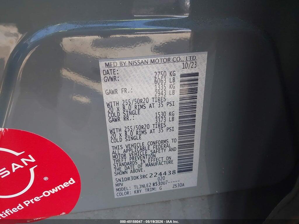5N1DR3DK3RC224438 2024 NISSAN PATHFINDER photo no. 9