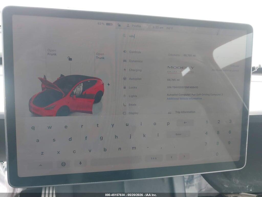 7SAYGDEF3NF488410 2022 TESLA MODEL Y photo no. 7