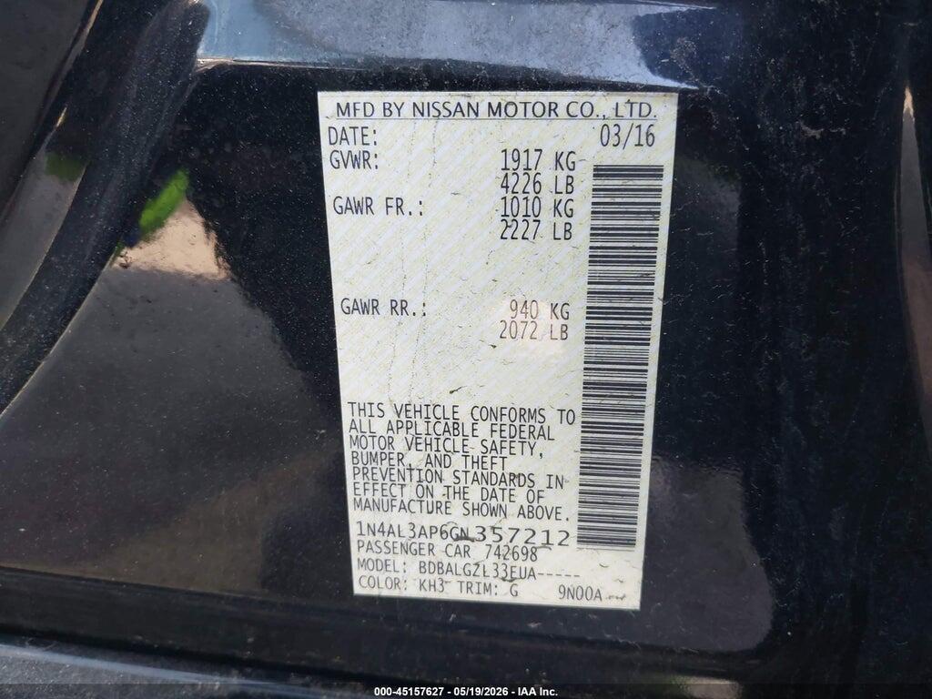 1N4AL3AP6GN357212 2016 NISSAN ALTIMA photo no. 9