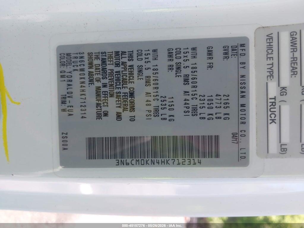 3N6CM0KN4HK712314 2017 NISSAN NV200 photo no. 9