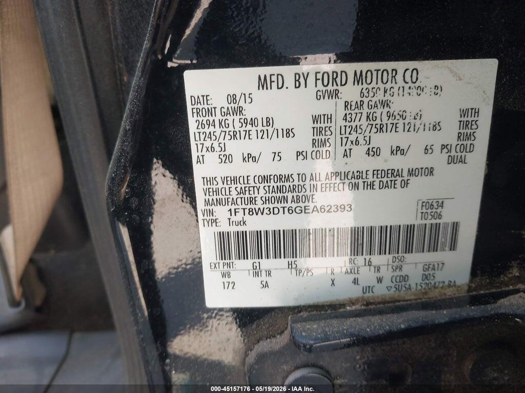 1FT8W3DT6GEA62393 2016 FORD F-350 photo no. 8