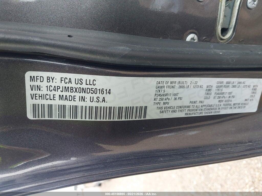 1C4PJMBX0ND501614 2022 JEEP CHEROKEE photo no. 9