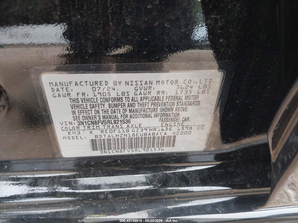 3N1CN8FV5RL921536 2024 NISSAN VERSA photo no. 9