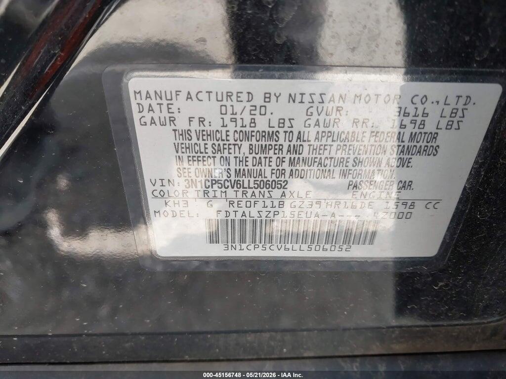 3N1CP5CV6LL506052 2020 NISSAN KICKS photo no. 9