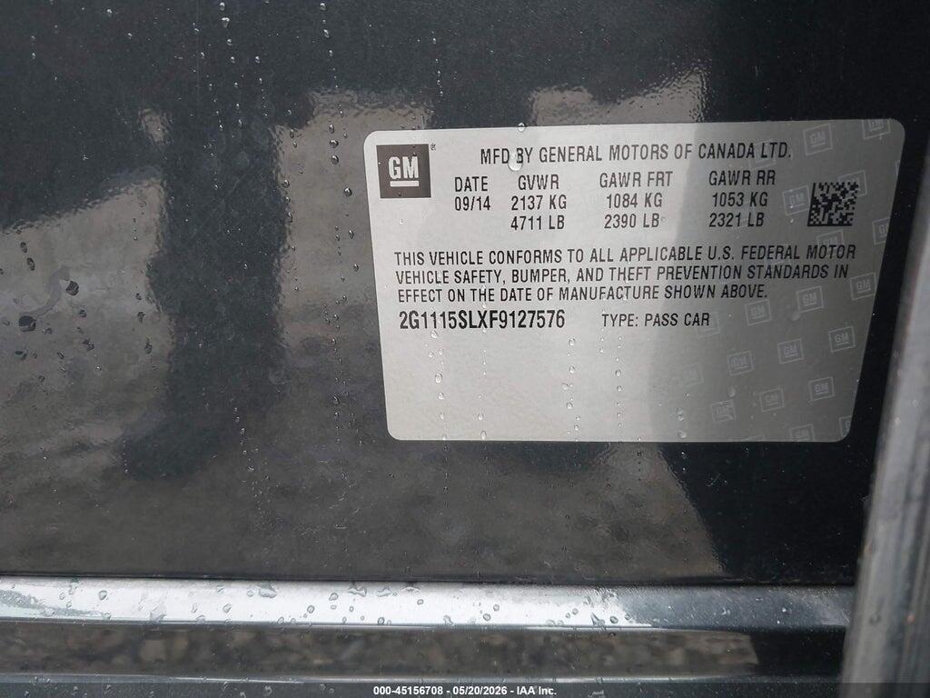 2G1115SLXF9127576 2015 CHEVROLET IMPALA photo no. 9