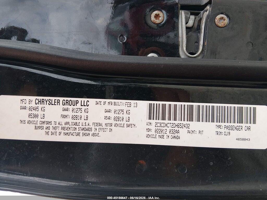 2C3CDXCT2DH652432 2013 DODGE CHARGER photo no. 9
