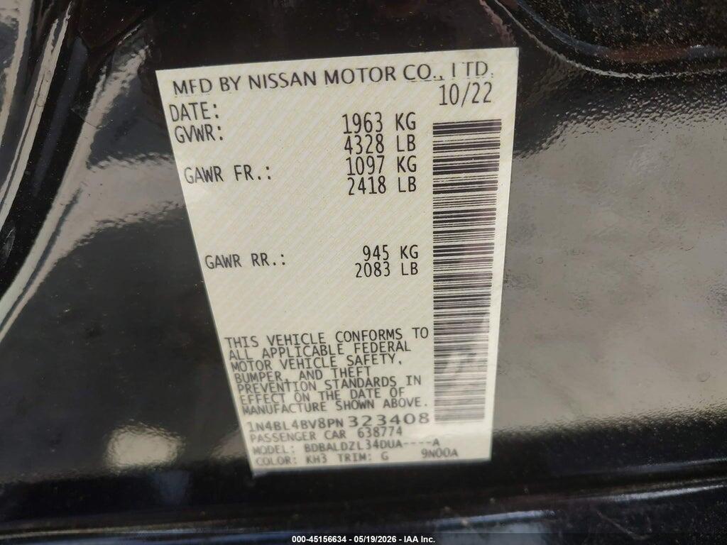 1N4BL4BV8PN323408 2023 NISSAN ALTIMA photo no. 9