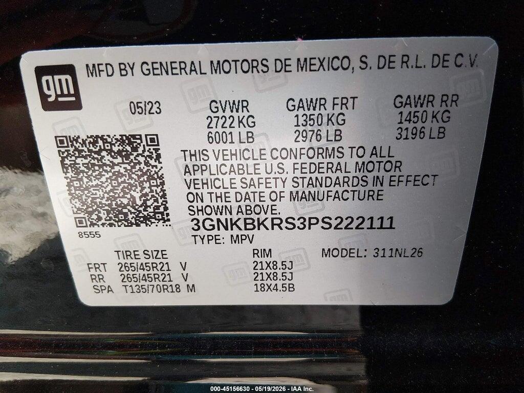 3GNKBKRS3PS222111 2023 CHEVROLET BLAZER photo no. 9