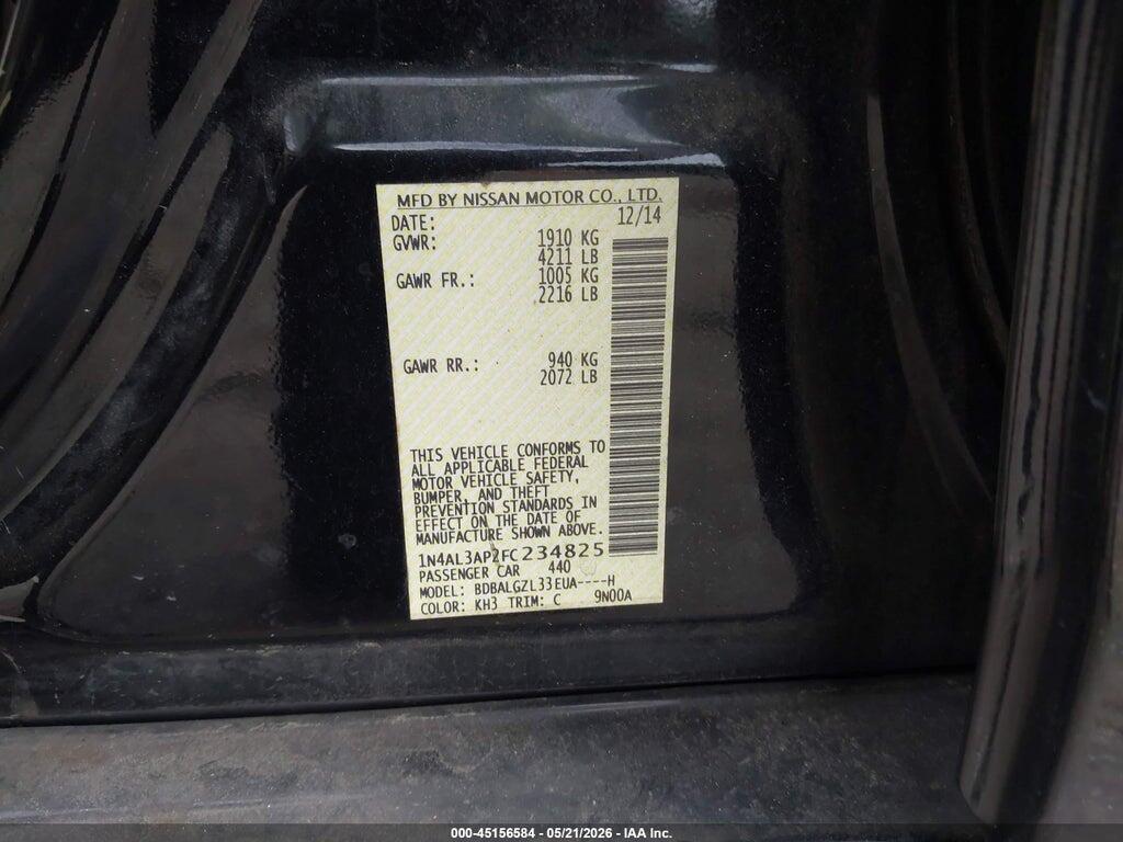 1N4AL3AP2FC234825 2015 NISSAN ALTIMA photo no. 9