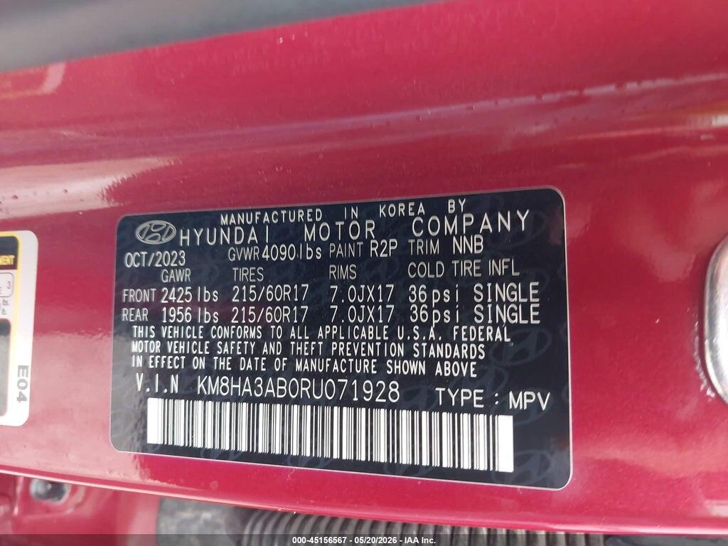 KM8HA3AB0RU071928 2024 HYUNDAI KONA photo no. 9